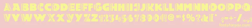 Holy Font – Yellow Fonts on Pink Background