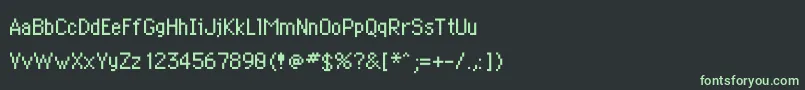 Wondermail-Schriftart – Grüne Schriften auf schwarzem Hintergrund