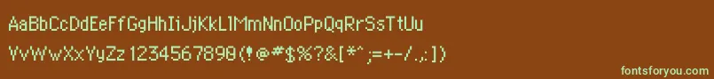 Wondermail Font – Green Fonts on Brown Background