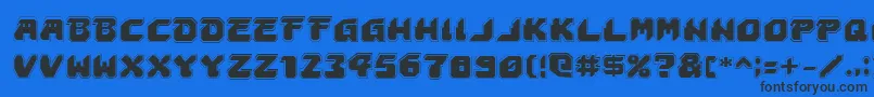 Astropolisa-fontti – mustat fontit sinisellä taustalla