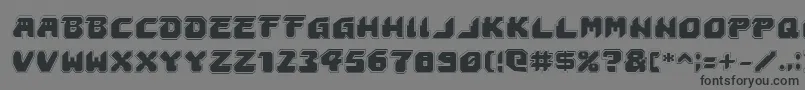 Astropolisa-fontti – mustat fontit harmaalla taustalla