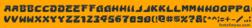 Astropolisa Font – Black Fonts on Orange Background