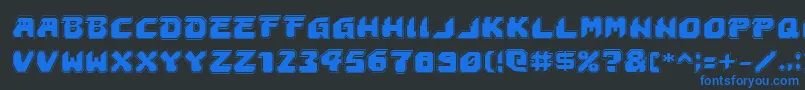 Astropolisa Font – Blue Fonts on Black Background