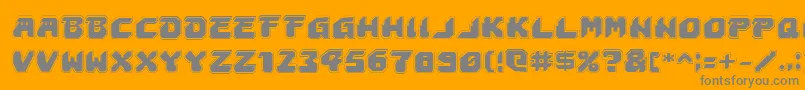 Astropolisa-Schriftart – Graue Schriften auf orangefarbenem Hintergrund