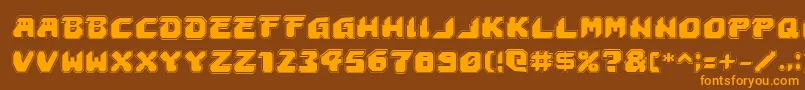 Astropolisa Font – Orange Fonts on Brown Background