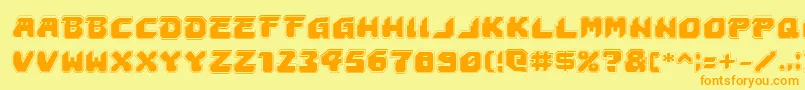 Astropolisa Font – Orange Fonts on Yellow Background