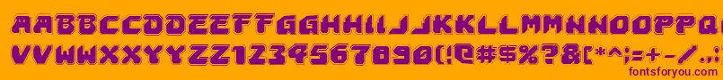 Astropolisa Font – Purple Fonts on Orange Background