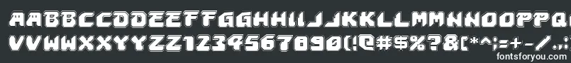 Astropolisa-fontti – valkoiset fontit mustalla taustalla
