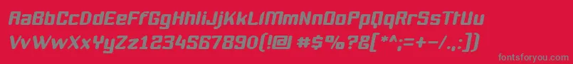 fuente YouthanasiaItalic – Fuentes Grises Sobre Fondo Rojo