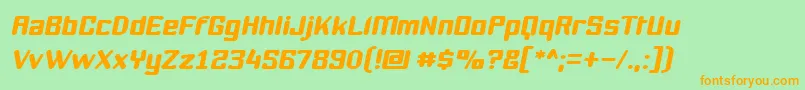 YouthanasiaItalic Font – Orange Fonts on Green Background