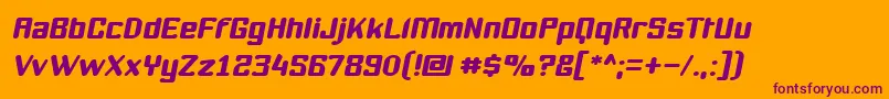 YouthanasiaItalic Font – Purple Fonts on Orange Background