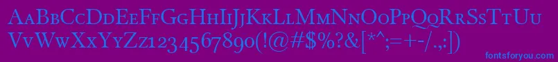 MiramarSmallcaps Font – Blue Fonts on Purple Background