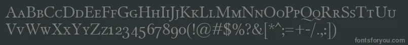 MiramarSmallcaps Font – Gray Fonts on Black Background