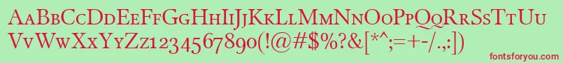 MiramarSmallcaps Font – Red Fonts on Green Background