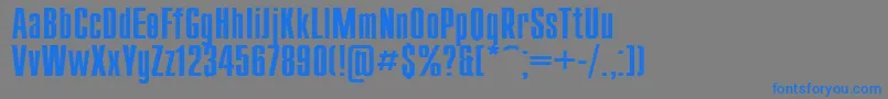 Шрифт Compact115 – синие шрифты на сером фоне