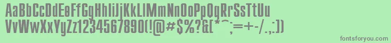 Шрифт Compact115 – серые шрифты на зелёном фоне