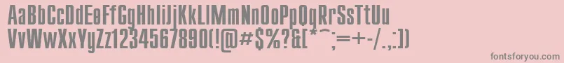 Шрифт Compact115 – серые шрифты на розовом фоне