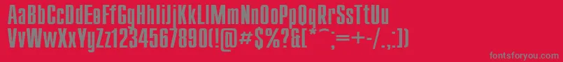 Compact115 Font – Gray Fonts on Red Background