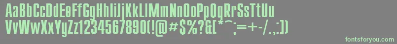 フォントCompact115 – 灰色の背景に緑のフォント