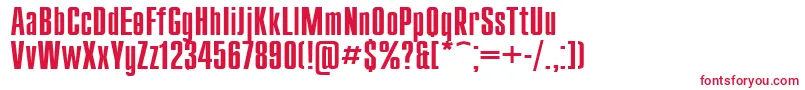 Compact115-fontti – punaiset fontit valkoisella taustalla