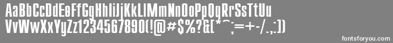 Compact115-Schriftart – Weiße Schriften auf grauem Hintergrund
