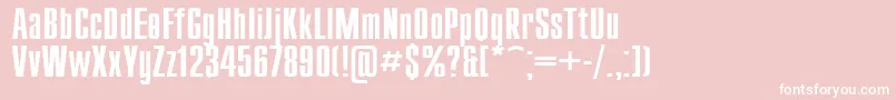 Compact115 Font – White Fonts on Pink Background