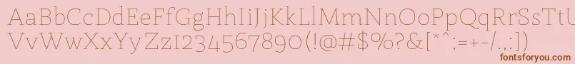 StmarieThin Font – Brown Fonts on Pink Background