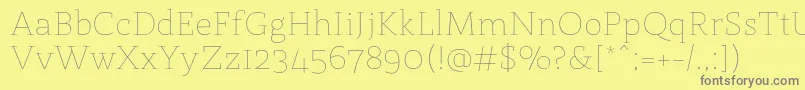 StmarieThin Font – Gray Fonts on Yellow Background