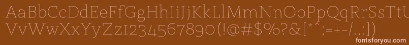 StmarieThin Font – Pink Fonts on Brown Background