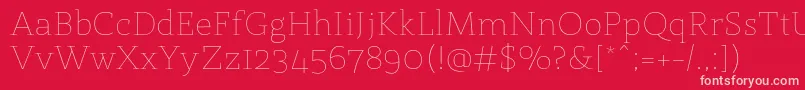 StmarieThin Font – Pink Fonts on Red Background