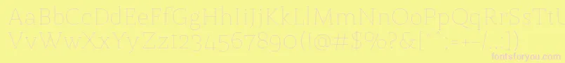 StmarieThin Font – Pink Fonts on Yellow Background