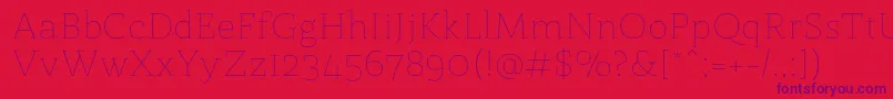 fuente StmarieThin – Fuentes Moradas Sobre Fondo Rojo