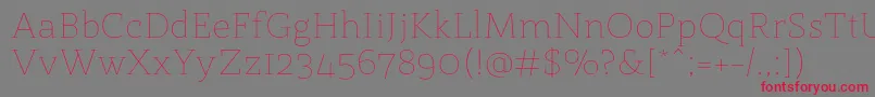 StmarieThin Font – Red Fonts on Gray Background