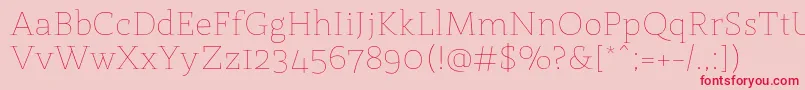 StmarieThin Font – Red Fonts on Pink Background