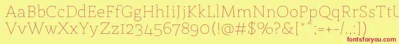 StmarieThin Font – Red Fonts on Yellow Background