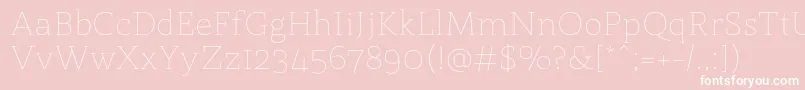 StmarieThin Font – White Fonts on Pink Background