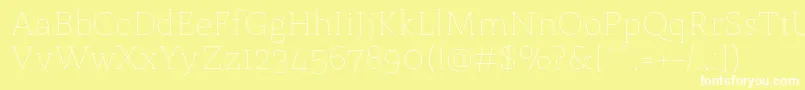 StmarieThin Font – White Fonts on Yellow Background