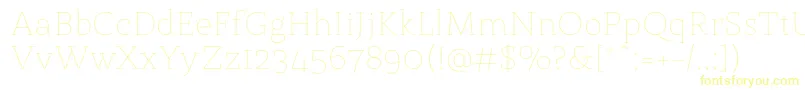 StmarieThin Font – Yellow Fonts on White Background