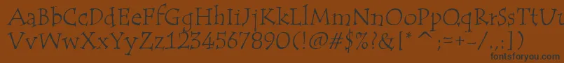 TempusItcTt Font – Black Fonts on Brown Background