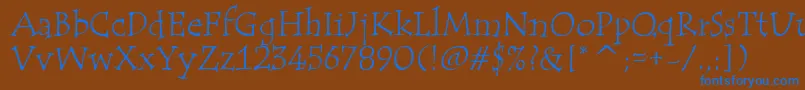 TempusItcTt Font – Blue Fonts on Brown Background