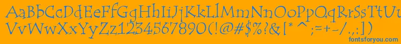 TempusItcTt Font – Blue Fonts on Orange Background