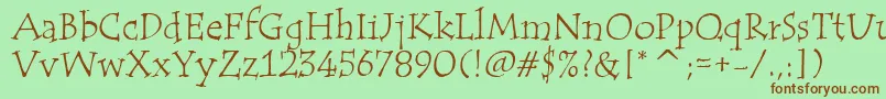 TempusItcTt Font – Brown Fonts on Green Background