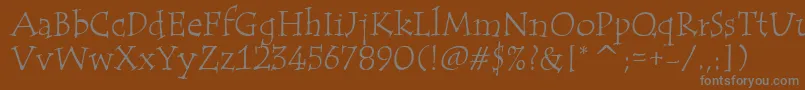 TempusItcTt Font – Gray Fonts on Brown Background