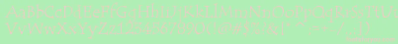 フォントTempusItcTt – 緑の背景にピンクのフォント