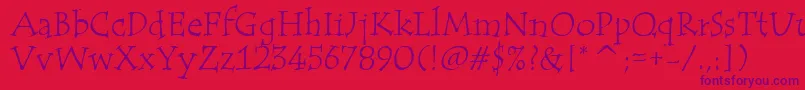 TempusItcTt Font – Purple Fonts on Red Background