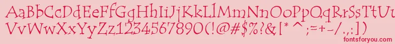 TempusItcTt Font – Red Fonts on Pink Background