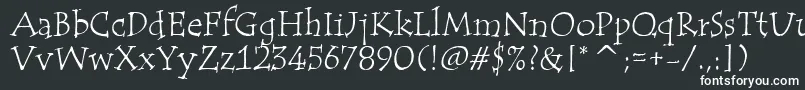 Шрифт TempusItcTt – белые шрифты на чёрном фоне