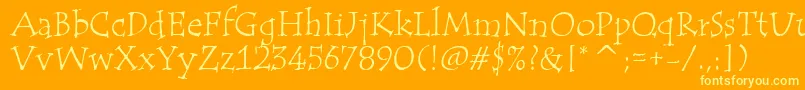 TempusItcTt Font – Yellow Fonts on Orange Background
