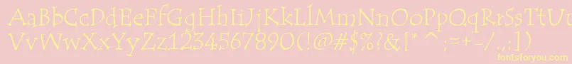 TempusItcTt Font – Yellow Fonts on Pink Background