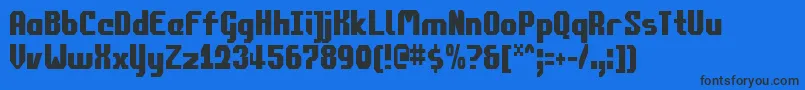 Commonv2c Font – Black Fonts on Blue Background